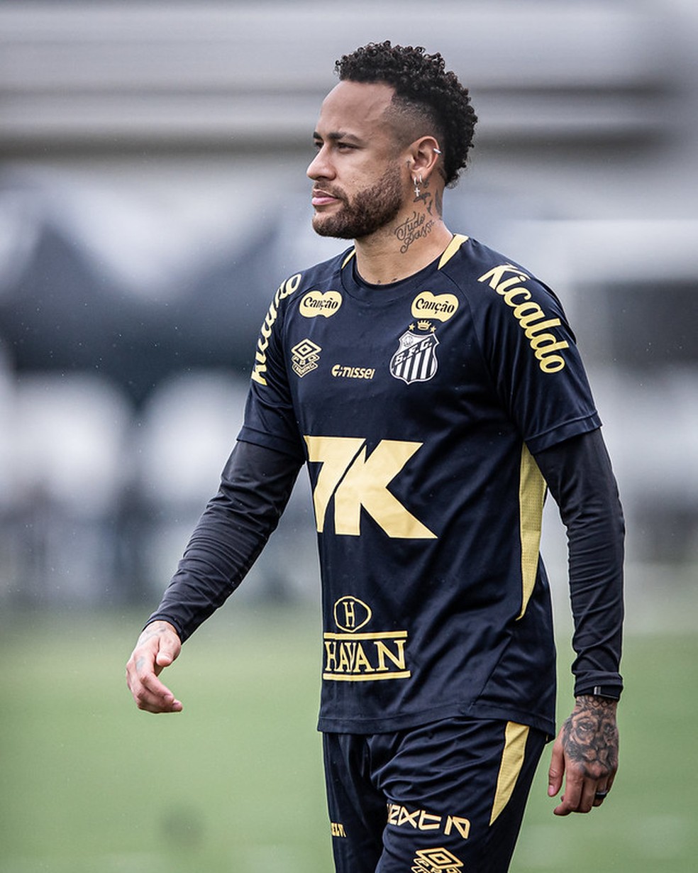 Neymar in Santos training — Photo: Disclosure