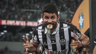 O atacante Diego Costa, de 33 anos, está sem clube desde que rescindiu com o Atlético-MG, em janeiro — Foto: PEDRO SOUZA/ATLÉTICO-MG
