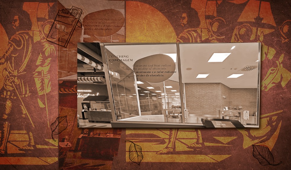 O Chocolate Experience tem uma fábrica de chocolates — Foto: Editoria de Arte