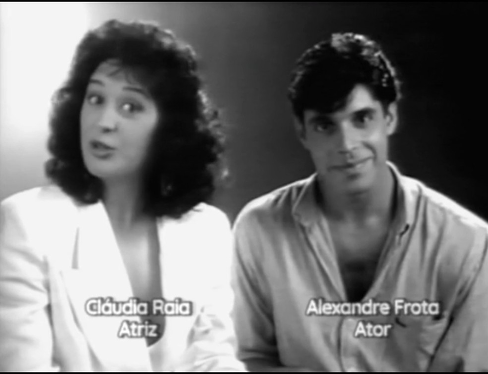 Claudia Laia and Alexandre Frota in Fernando Collor's election program — Photo: Reproduction
