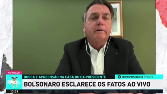 Bolsonaro se emociona ao comentar busca da PF em sua casa e nega irregularidades: 'Não existe fraude da minha parte'