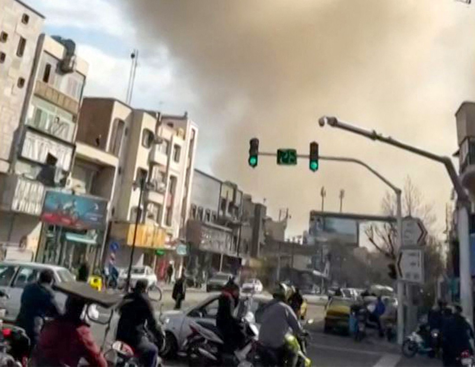 Video frame shows explosions in Tehran after U.S. And Israel bombed the capital in a coordinated attack on Iran — Photo: AFP