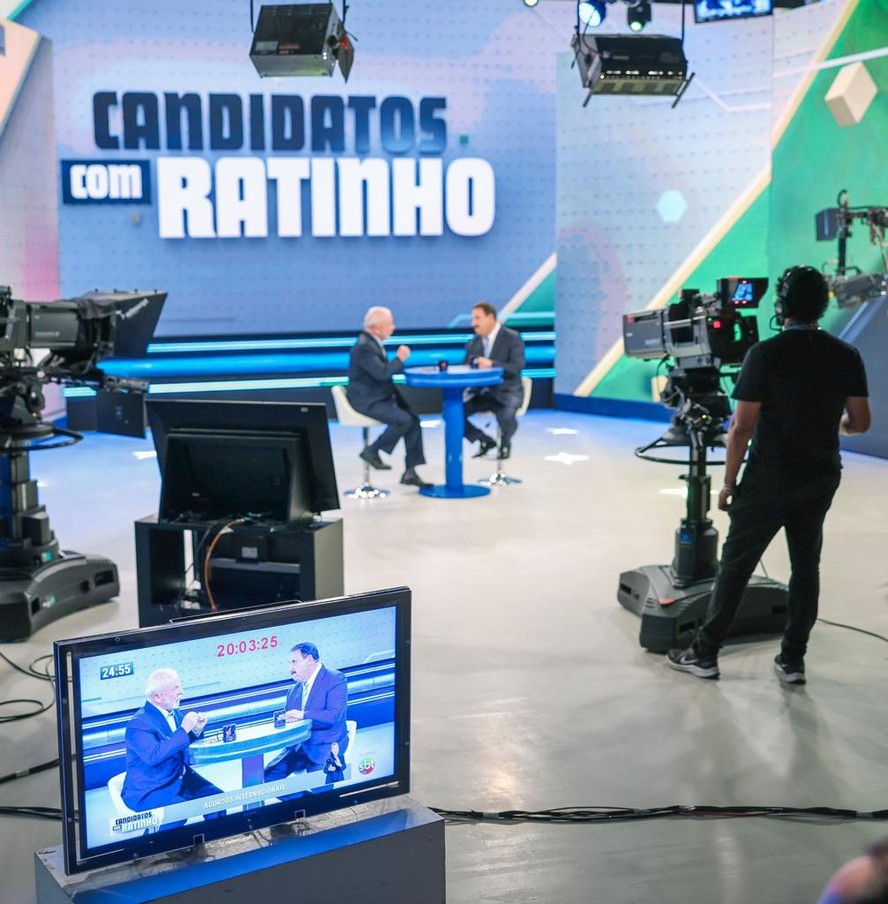 Ex-presidente e candidato à presidencia Luiz Inácio Lula da Silva em entrevista ao Programa do Ratinho, no SBT