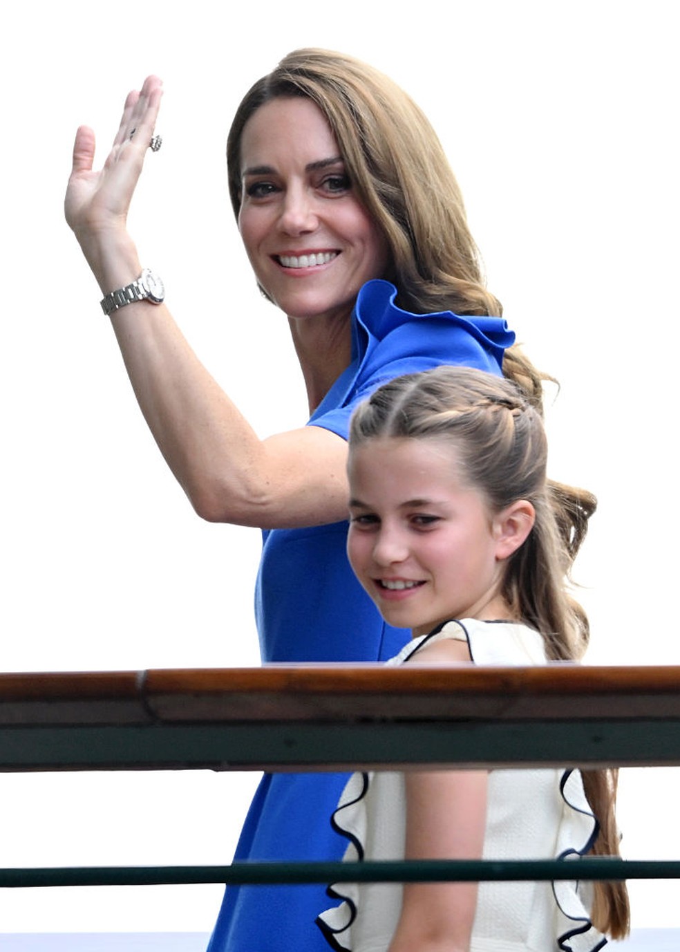 Charlotte impressiona internautas ao mostrar semelhança com Kate Middleton em evento público — Foto: Getty Images