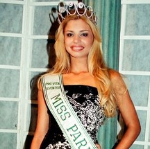 Ela começou a carreira como modelo, chegando a vencer o concurso Miss Paraná em 2004 — Foto: Reprodução Internet