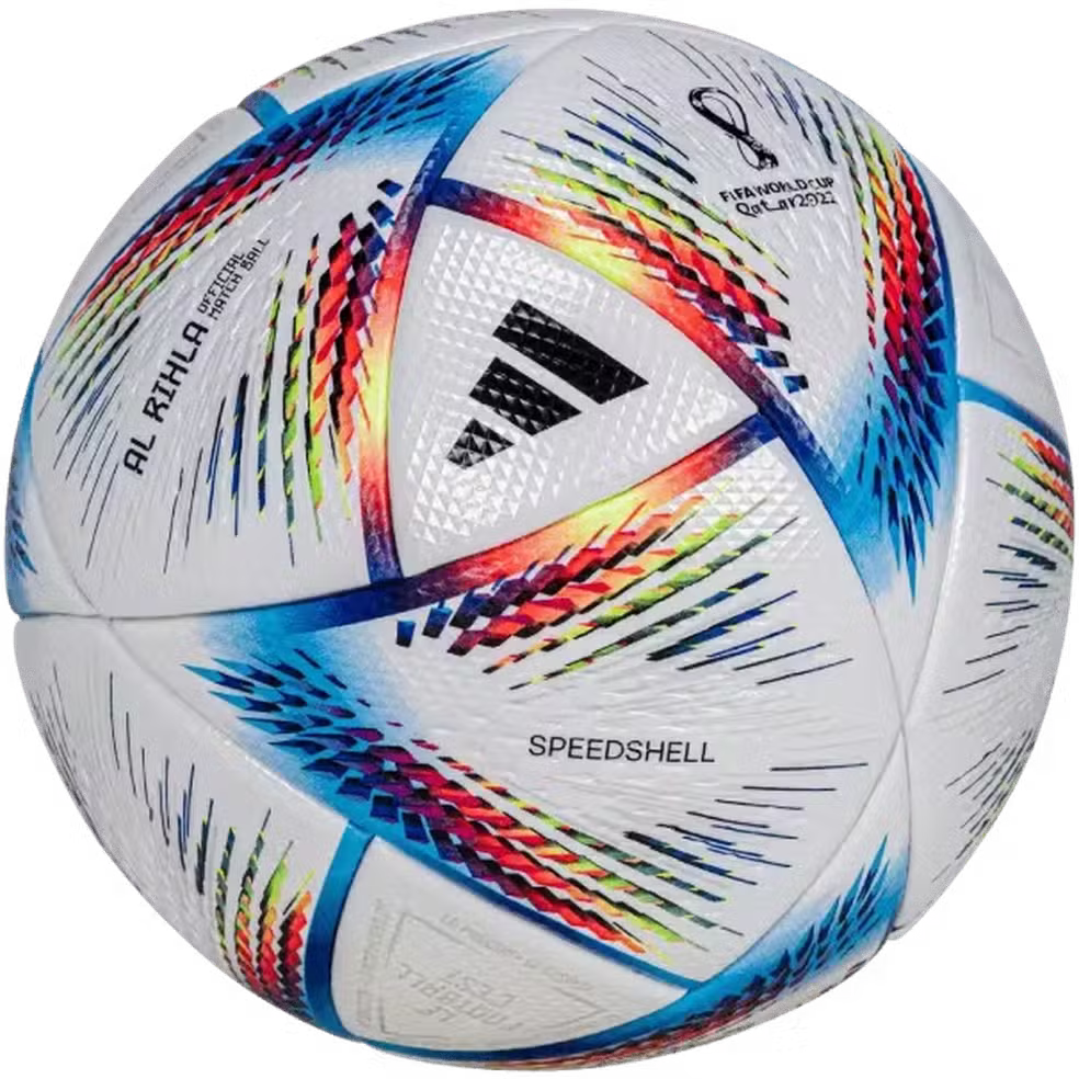 A Al Rihla, a 14ª bola criada pela adidas para a Copa do Mundo, era mais rápida no ar do que qualquer outra na história do torneio — Foto: Reprodução/Fifa