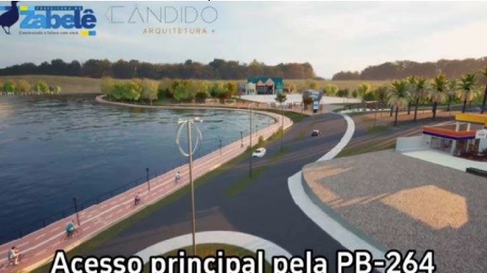 Imagem do projeto do parque de exposição em Zabelê divulgado pela prefeitura — Foto: Reprodução/Instagram