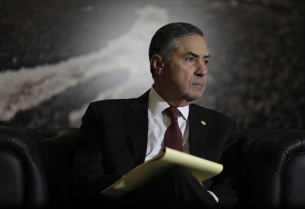Luís Roberto Barroso, presidente do STF, durante entrevista. — Foto: Cristiano Mariz/Agência O Globo