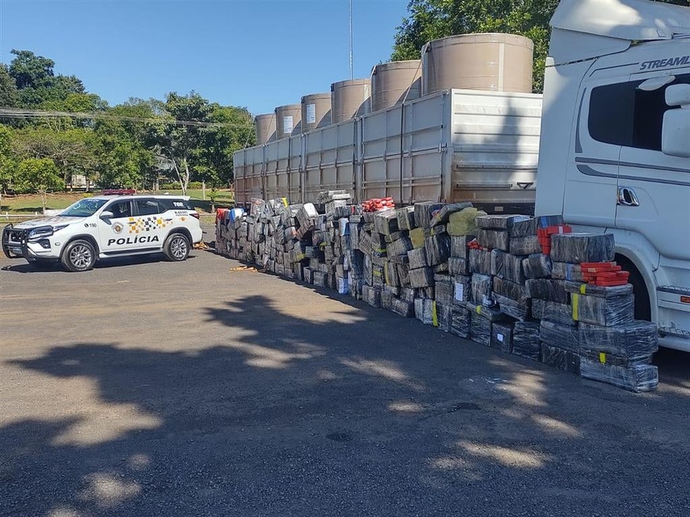 Apreensão de drogas na chamada Rota Caipira — Foto: Divulgação