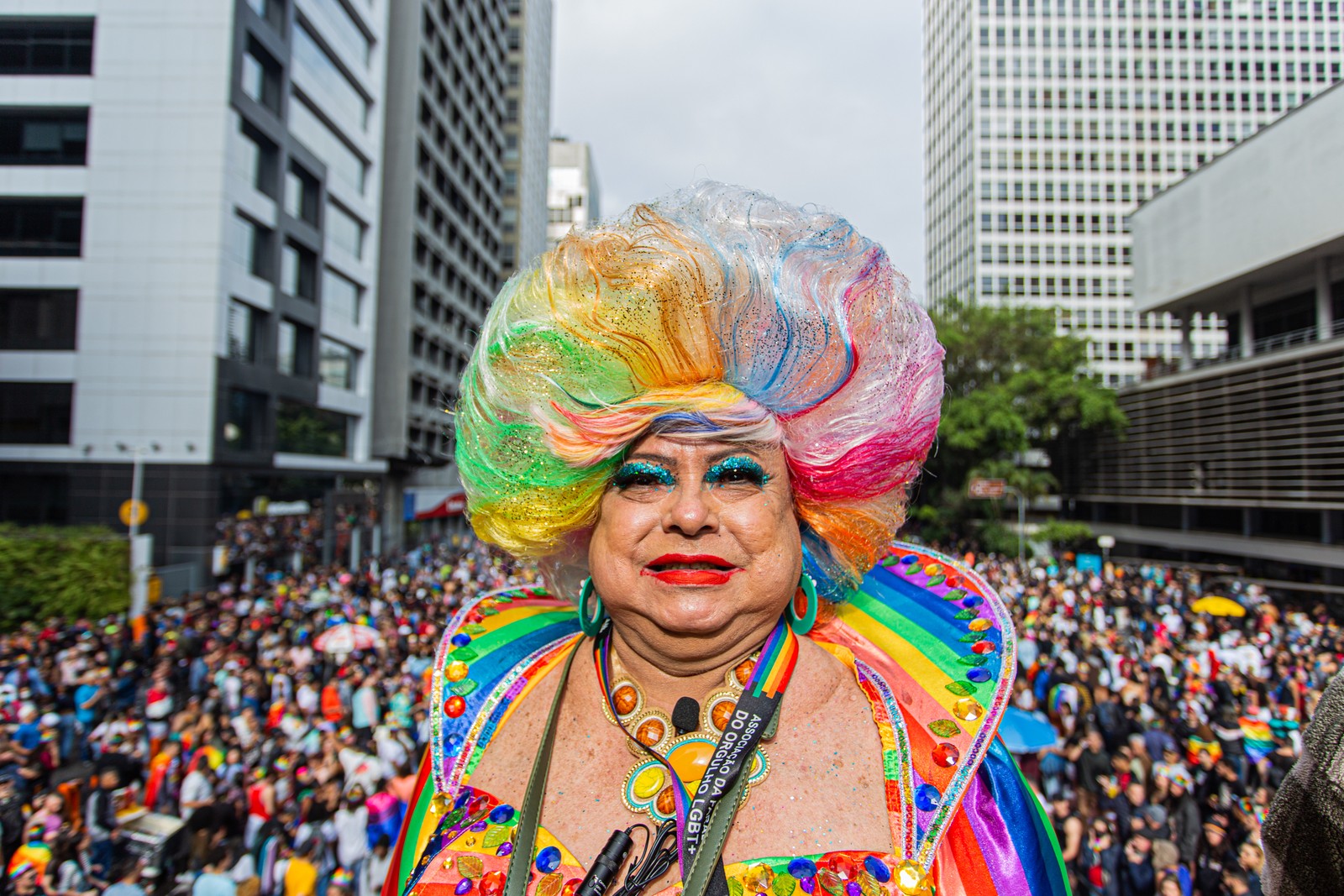 Ativistas dão o tom do encontro da diversidade na 26ª Parada — Foto: Maria Isabel Oliveira