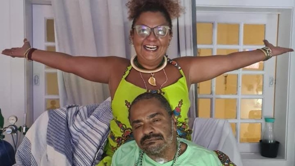 Casado com Babi Cruz, Arlindo Cruz sofre com sequelas de AVC em 2017 — Foto: Reprodução Instagram