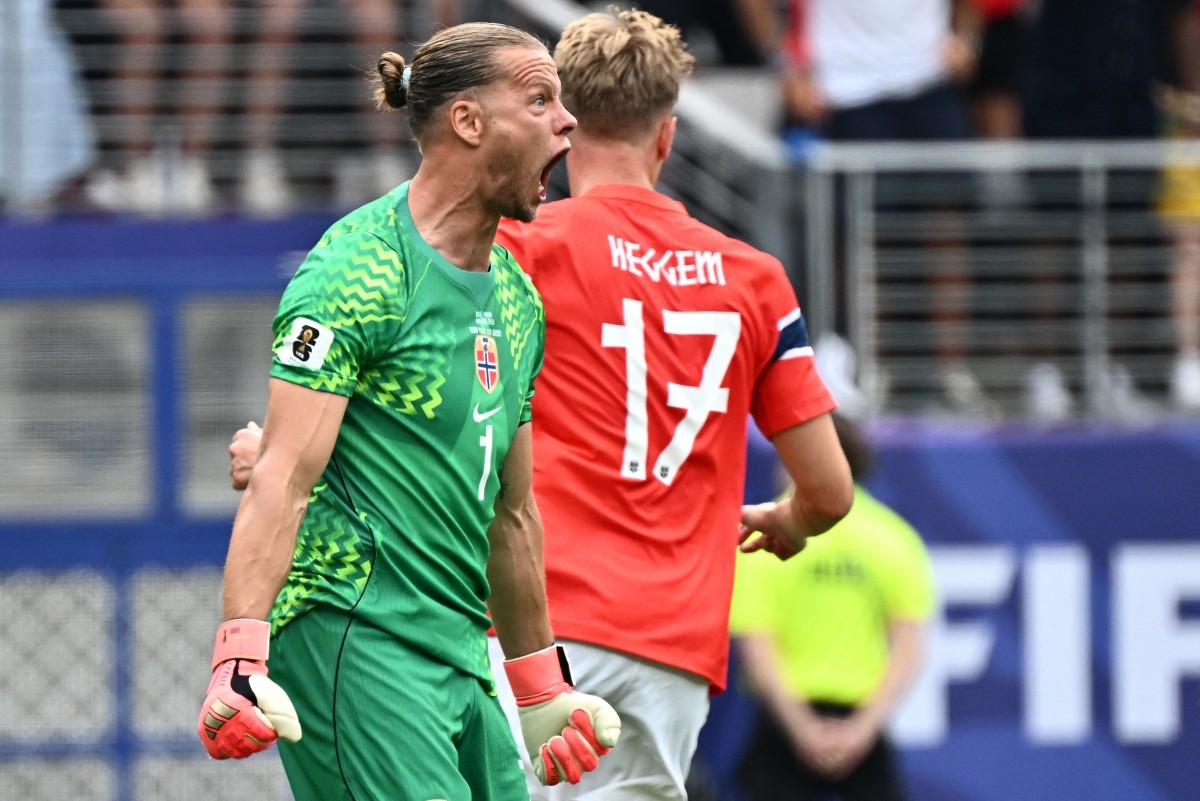 Nyland, goleiro da Noruega que defendeu pênalti de Bruno Guimarães, foi atleta de esqui alpino na adolescência