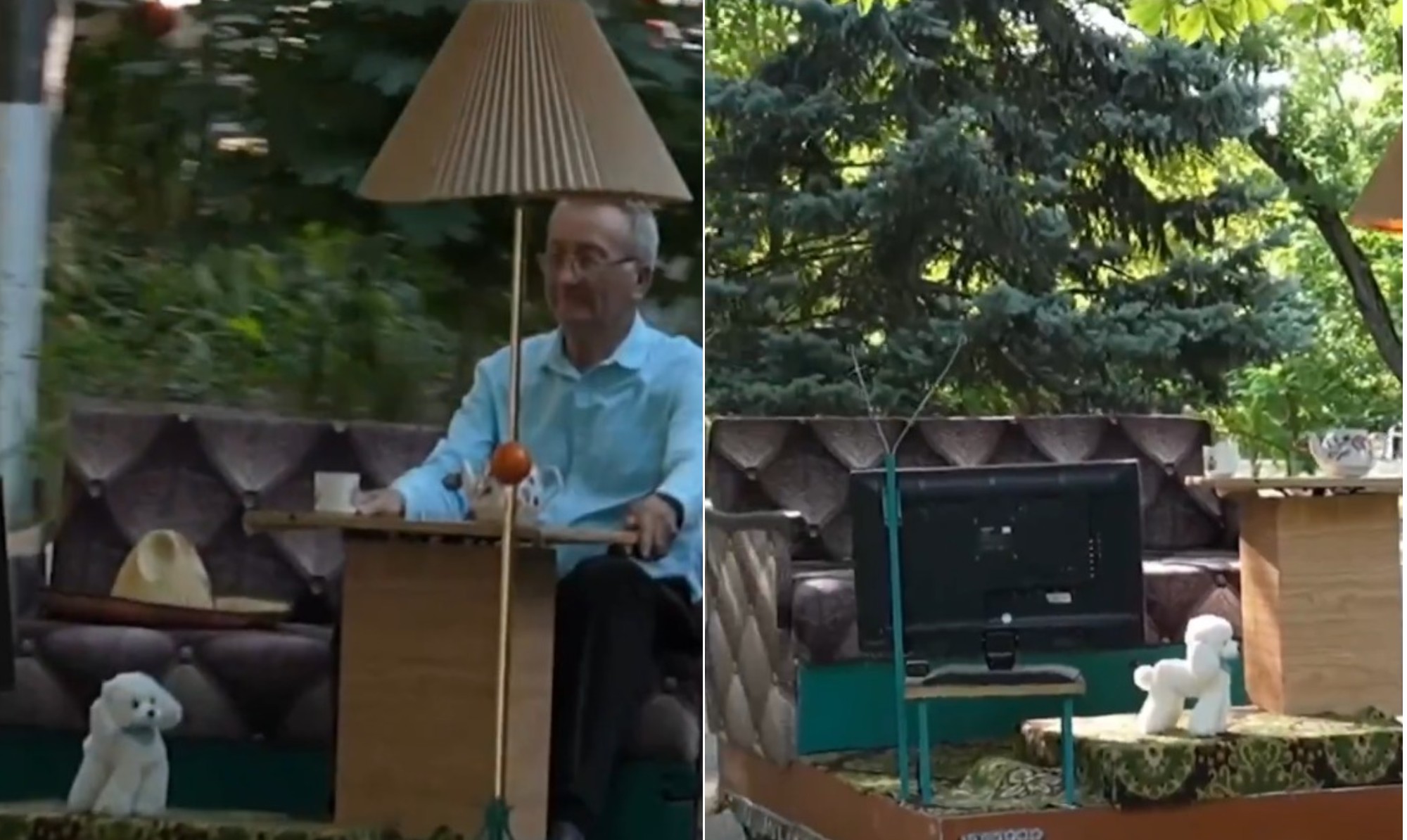 Vai uma carona? Engenheiro de 80 anos constrói sofá sobre rodas e leva moradores para passeios na Rússia; vídeo - QTU Questões do Universo