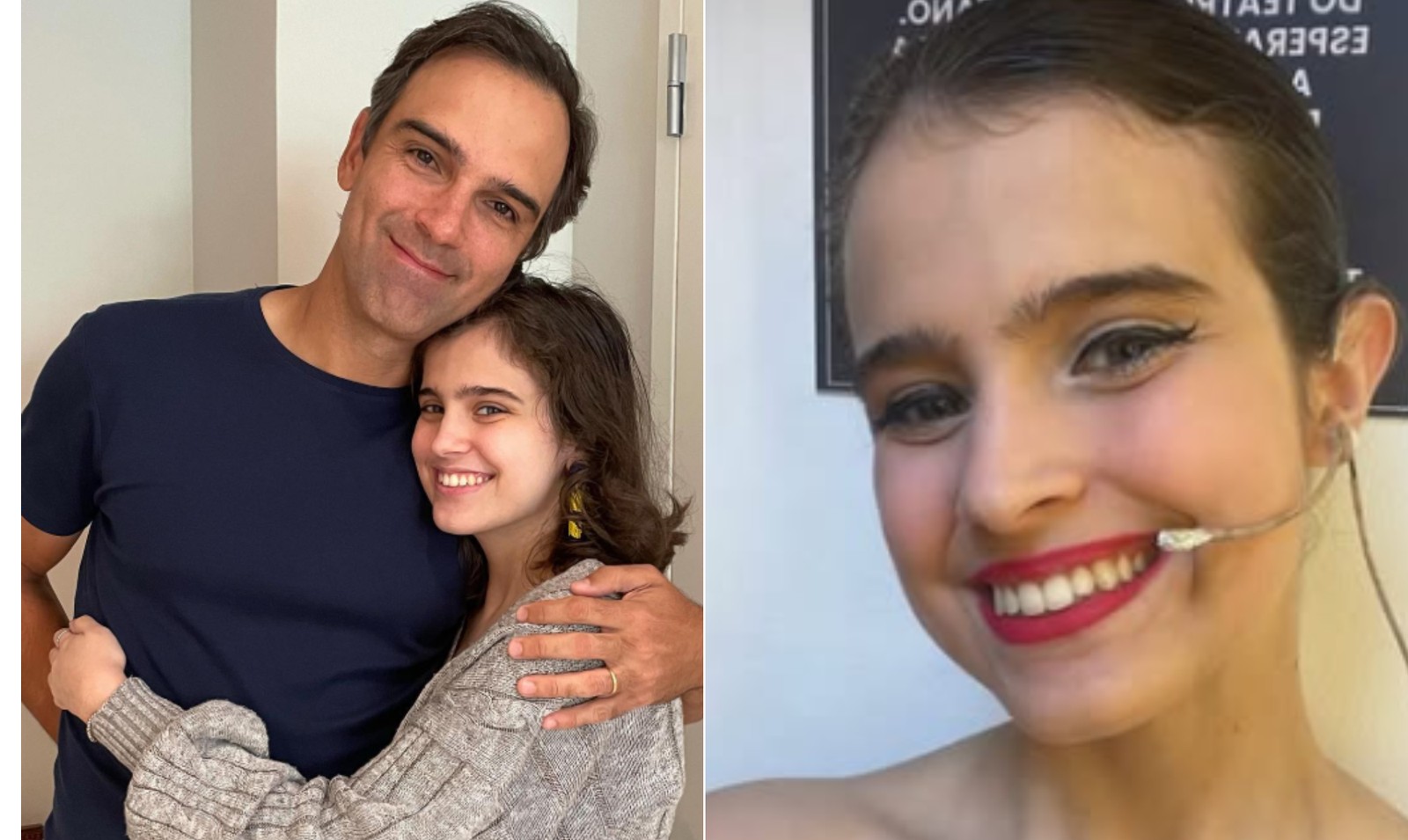 Filha de Tadeu Schmidt, Valentina, de 23 anos, é atriz e estava em cartaz no Rio com a peça "Diários associados"  — Foto: reprodução