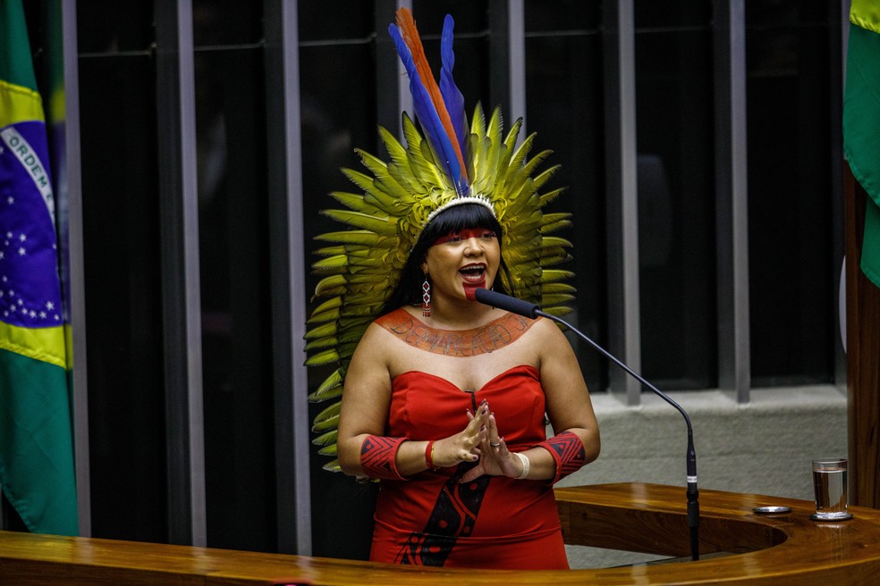 Célia Xakriabá — Foto: Brenno Carvalho / Agência O Globo