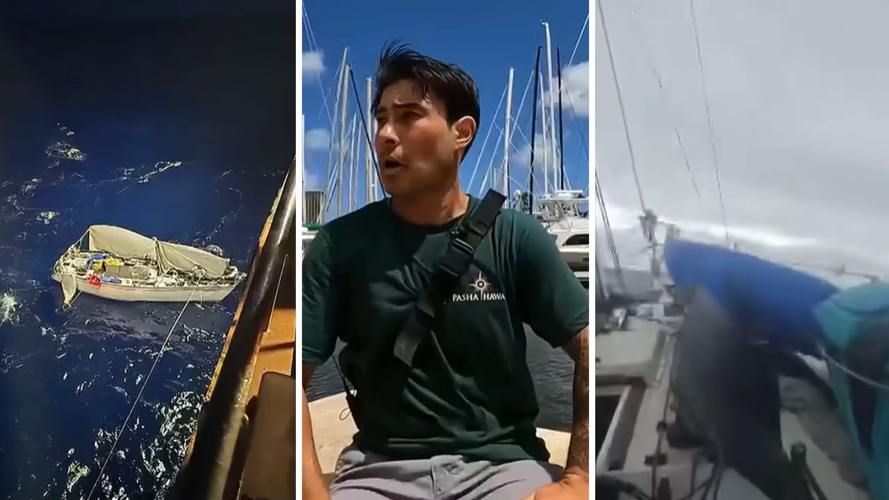 Homem passa mais de 30 dias à deriva no mar após veleiro ser danificado durante travessia entre Califórnia e Havaí: 'Achei que ia morrer'