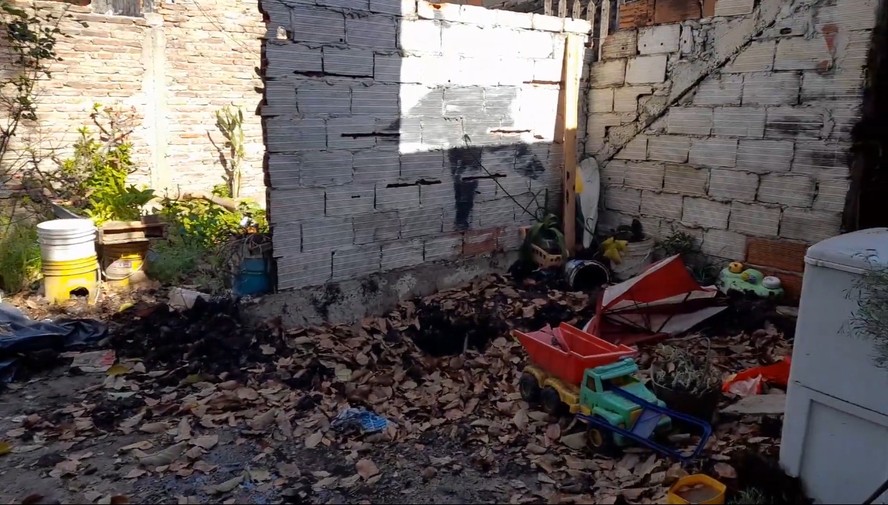 Casa onde três jovens argentinas foram assassinadas em Florencio Varela, na província de Buenos Aires