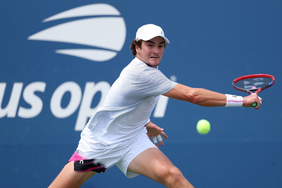 João Fonseca durante segunda rodada do US Open — Foto: Elsa/Getty Images/AFP