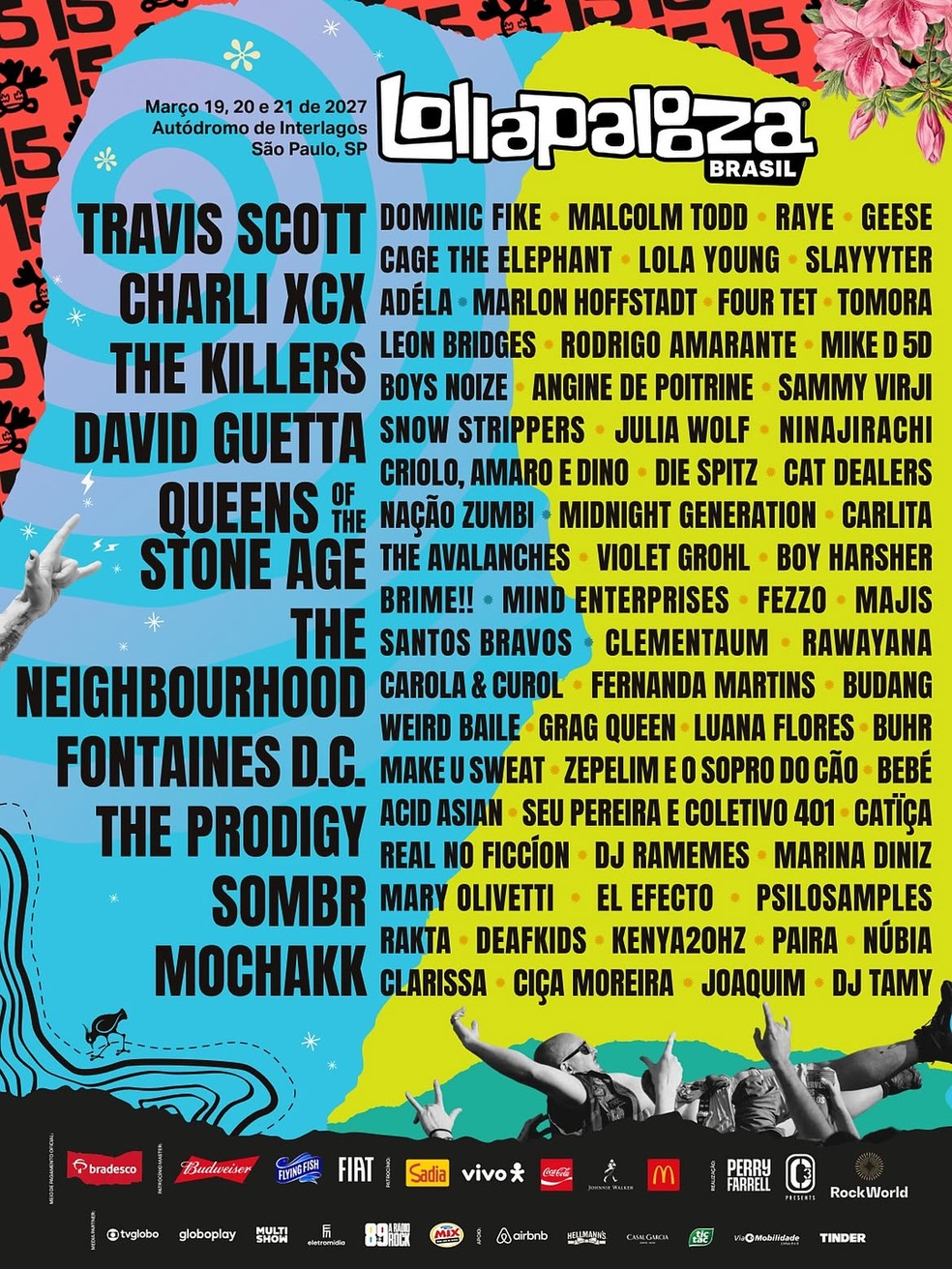 Line-up do Lollapalooza 2027 &mdash; Foto: Divulga&ccedil;&atilde;o