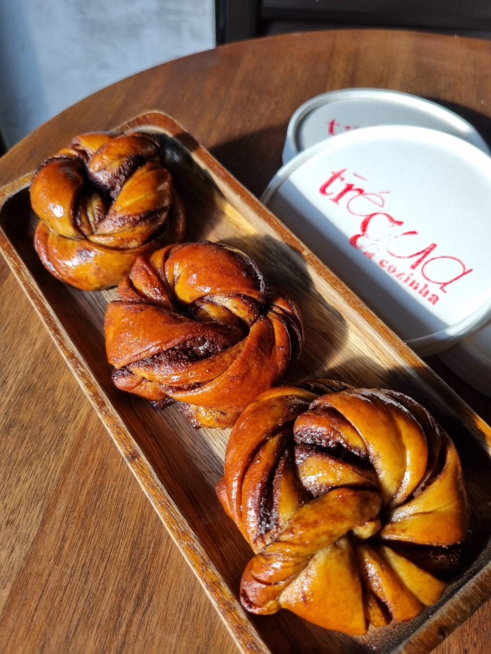 Cinamon bun do Trégua, que reabre como mercearia — Foto: Divulgação/Trégua