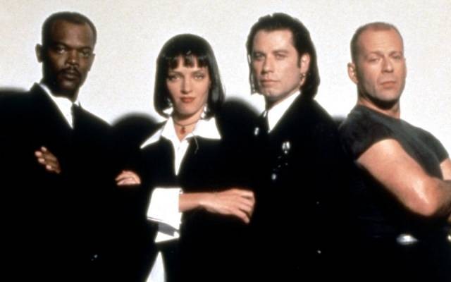 Protagonistas de "Pulp Fiction": Samuel L. Jackson, Uma Thurman, John Travolta e Bruce Willis Divulgação — Foto: Divulgação