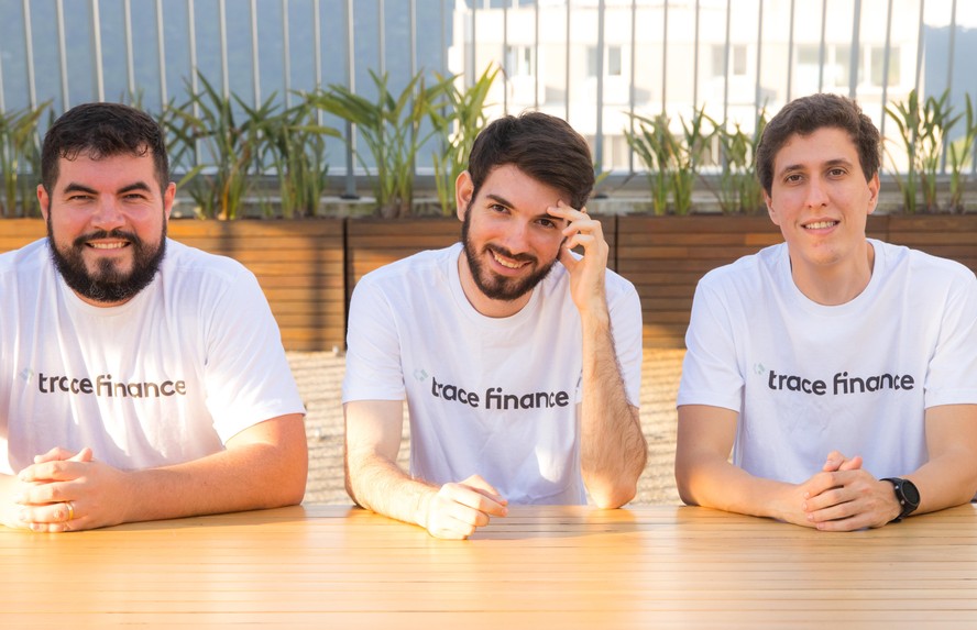 Leone Parise (CTO), Bernardo Brites (CEO), Rafael Luz (COO), fundadores da Trace Finance