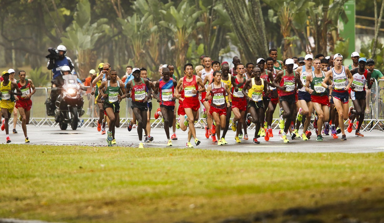Último dia das Olimpíadas foi marcado pela maratona no Aterro do Flamengo — Foto: Guilherme Leporace