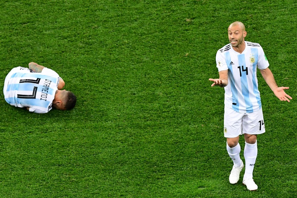 Mascherano é recordista de cartões amarelos em Copas — Foto: AFP PHOTO / Martin BERNETTI