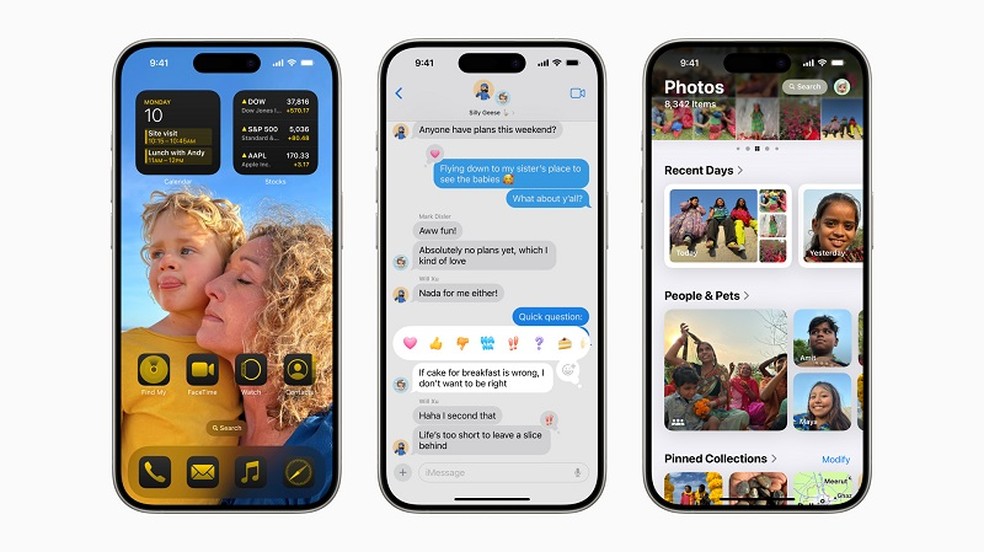 Apple libera versão beta do novo iOS no Brasil com novo visual para os  aplicativos — Foto: Divulgação