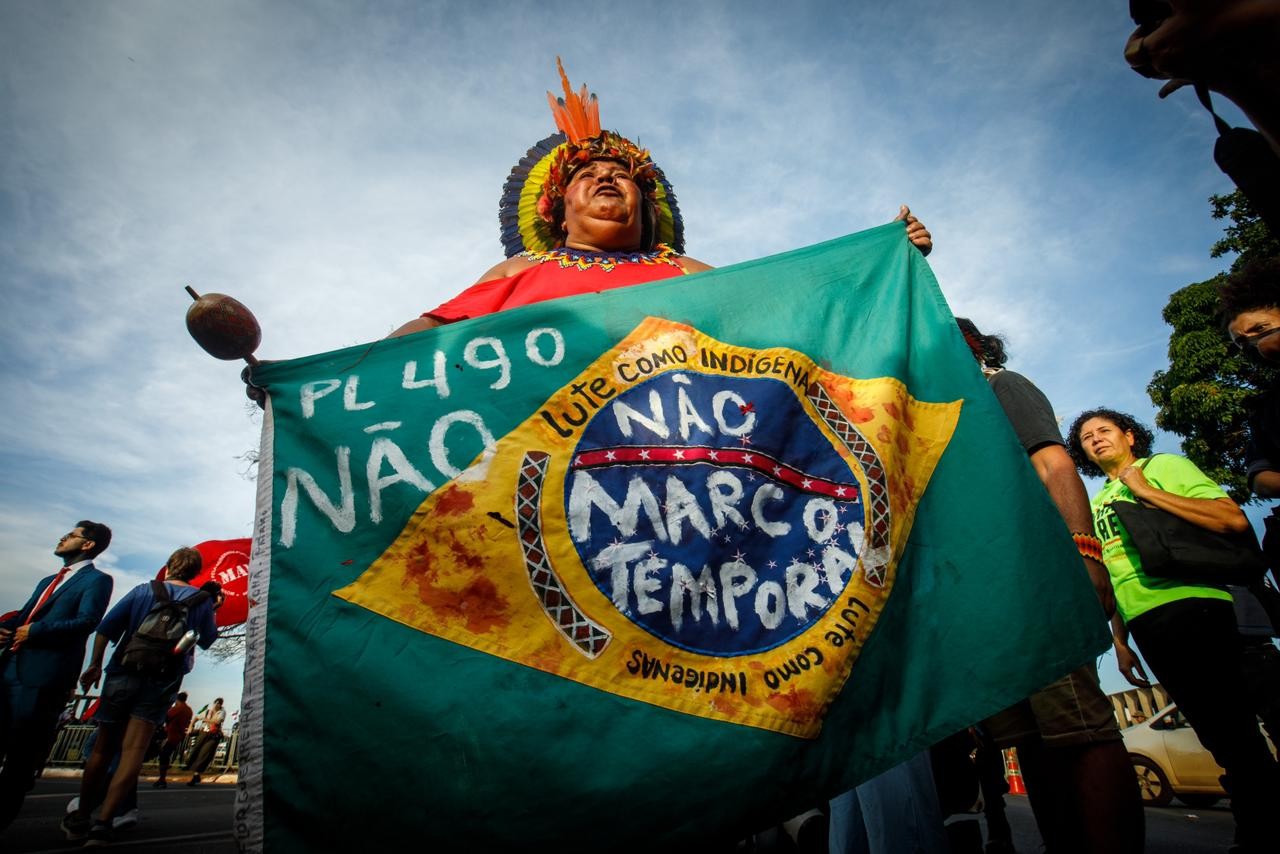 Projeto analisado pela Câmara estabelece um marco temporal para a demarcação de terras indígenas no país — Foto: Brenno Carvalho/Agência O Globo