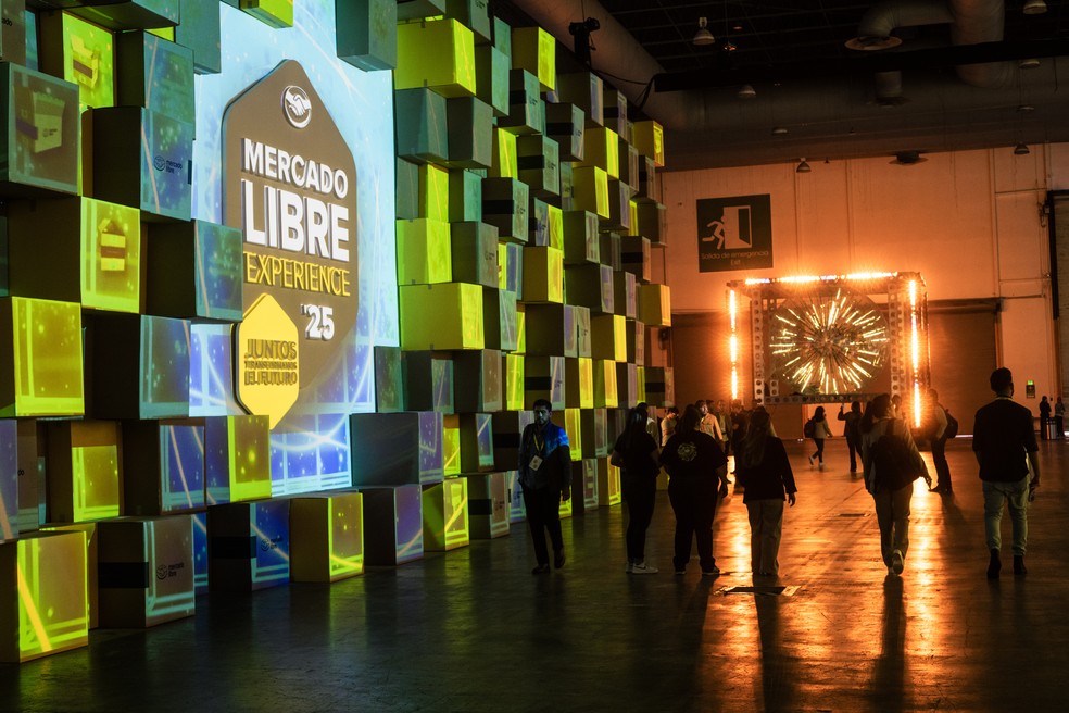 Evento MercadoLibre Experience, na Cidade do México — Foto: Mayolo Lopez Gutierrez/Bloomberg