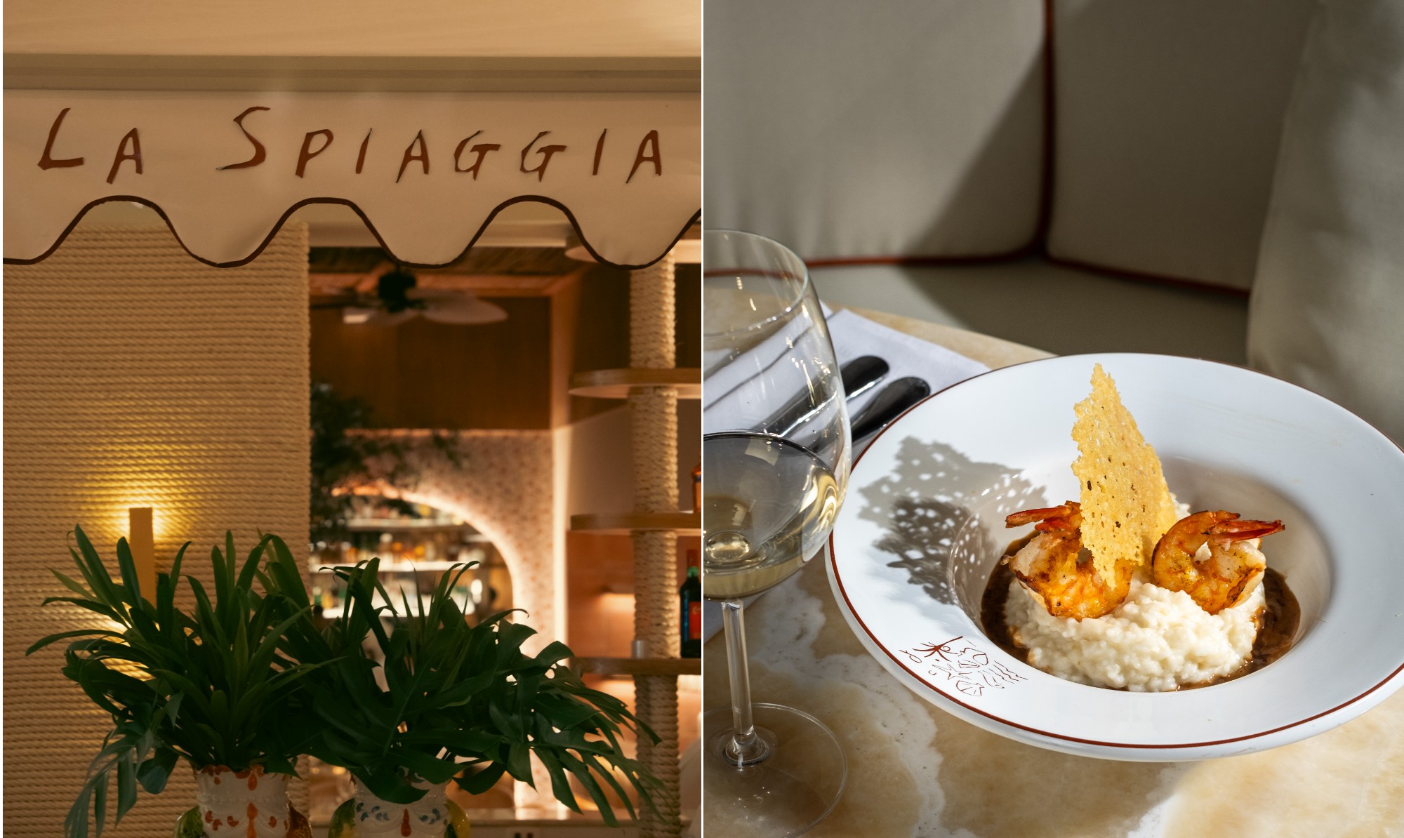 Italiano La Spiaggia leva para a Barra um carpaccio e mozza bar, com sabores do Mediterrâneo