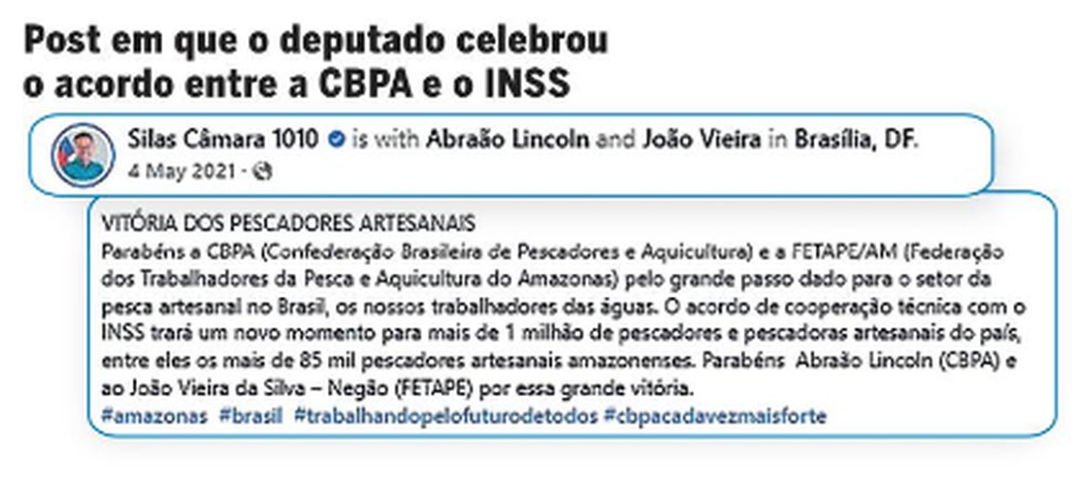 Líder da bancada evangélica apoiou acordo do INSS com entidade acusada de fraude que recebeu R$ 221 milhões — Foto: Editoria de Arte