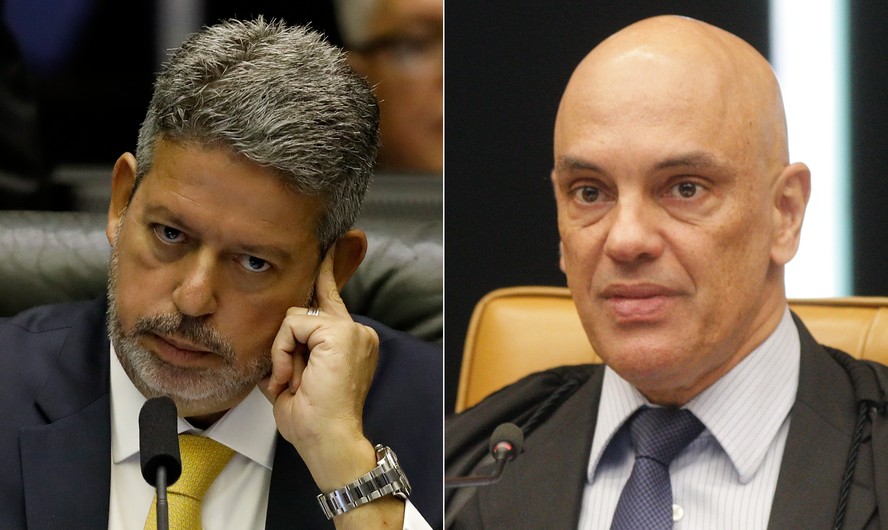 O presidente da Câmara, Arthur Lira (PP-AL), e o ministro do STF Alexandre de Moraes: PEC da Blindagem visa eliminar sigilo e tirar inquéritos da Suprema Corte