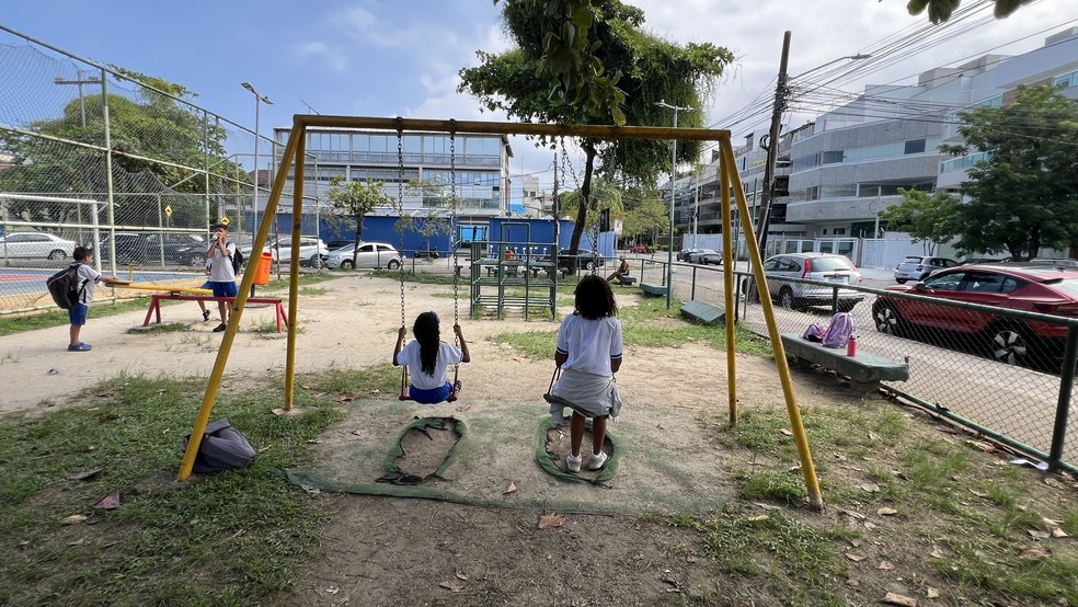 Praça Jornalista Odylo Costa Filho, no Recreio: para associação de moradores, área precisa de revitalização — Foto: Kennedy Lira / Divulgação