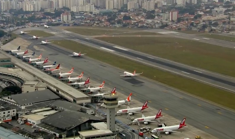 Ventos de mais de 70 km/h em São Paulo afetam 15 voos no Aeroporto de Congonhas