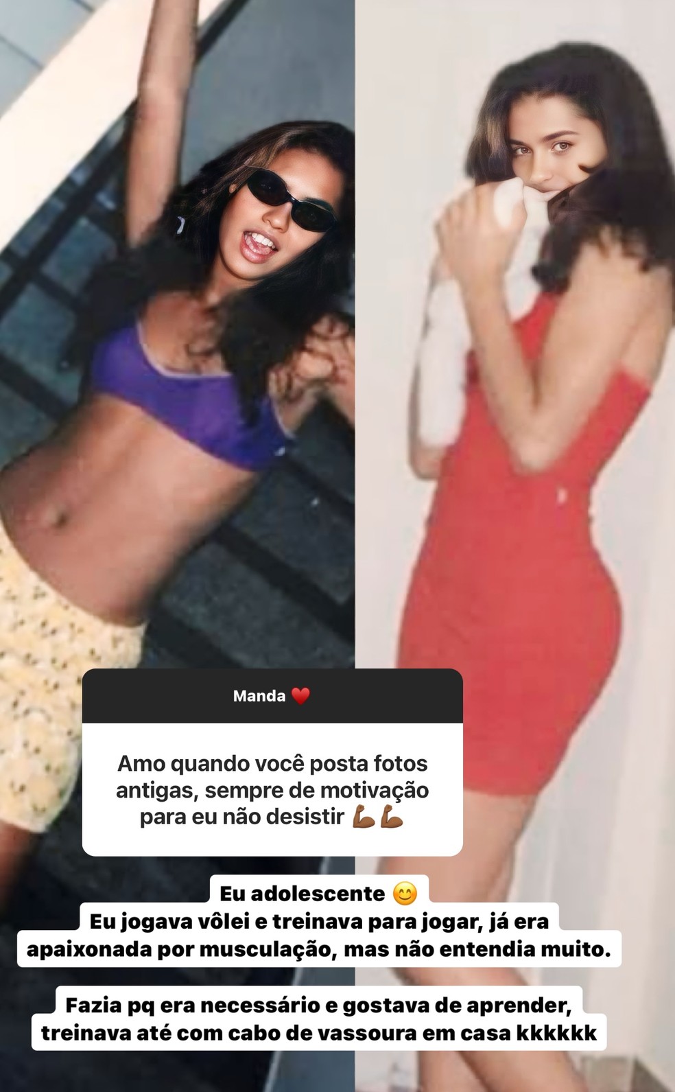 Gracyanne Barbosa compartilhou fotos antigas com os seguidores — Foto: Reprodução/Instagram