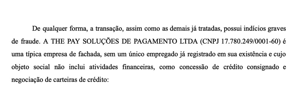 Parecer do MPF aponta que empresa &eacute; de fachada &mdash; Foto: Reprodu&ccedil;&atilde;o