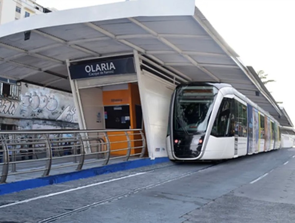 Arte mostra estação de BRT na Zona Norte adaptada para VLT: ideia é fazer conversão na Transcarioca e na Transoeste — Foto: Divulgação/Prefeitura do Rio