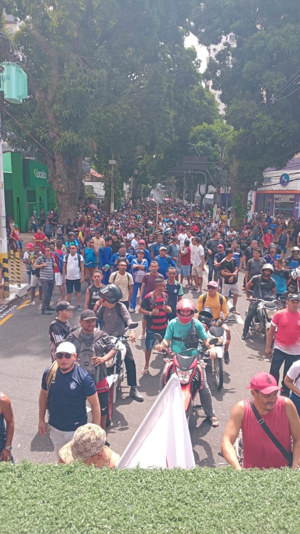 Passeata dos trabalhadores da construção civil, em Belém — Foto: Divulgação  / STICMB