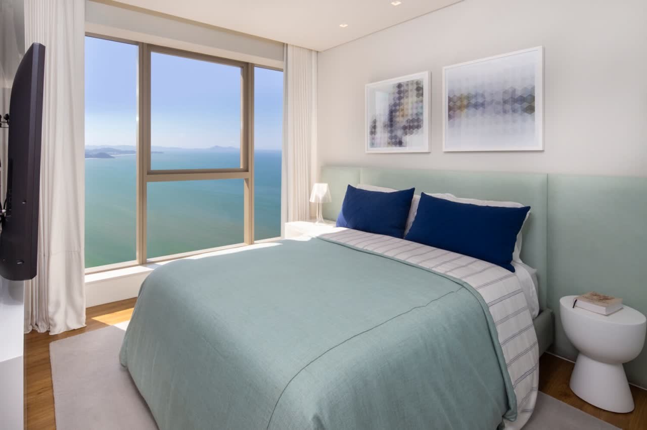 Modelo decorado mostra design possível de apartamento em prédio que Neymar comprou quadriplex — Foto: Pasqualotto>/ Divulgação
