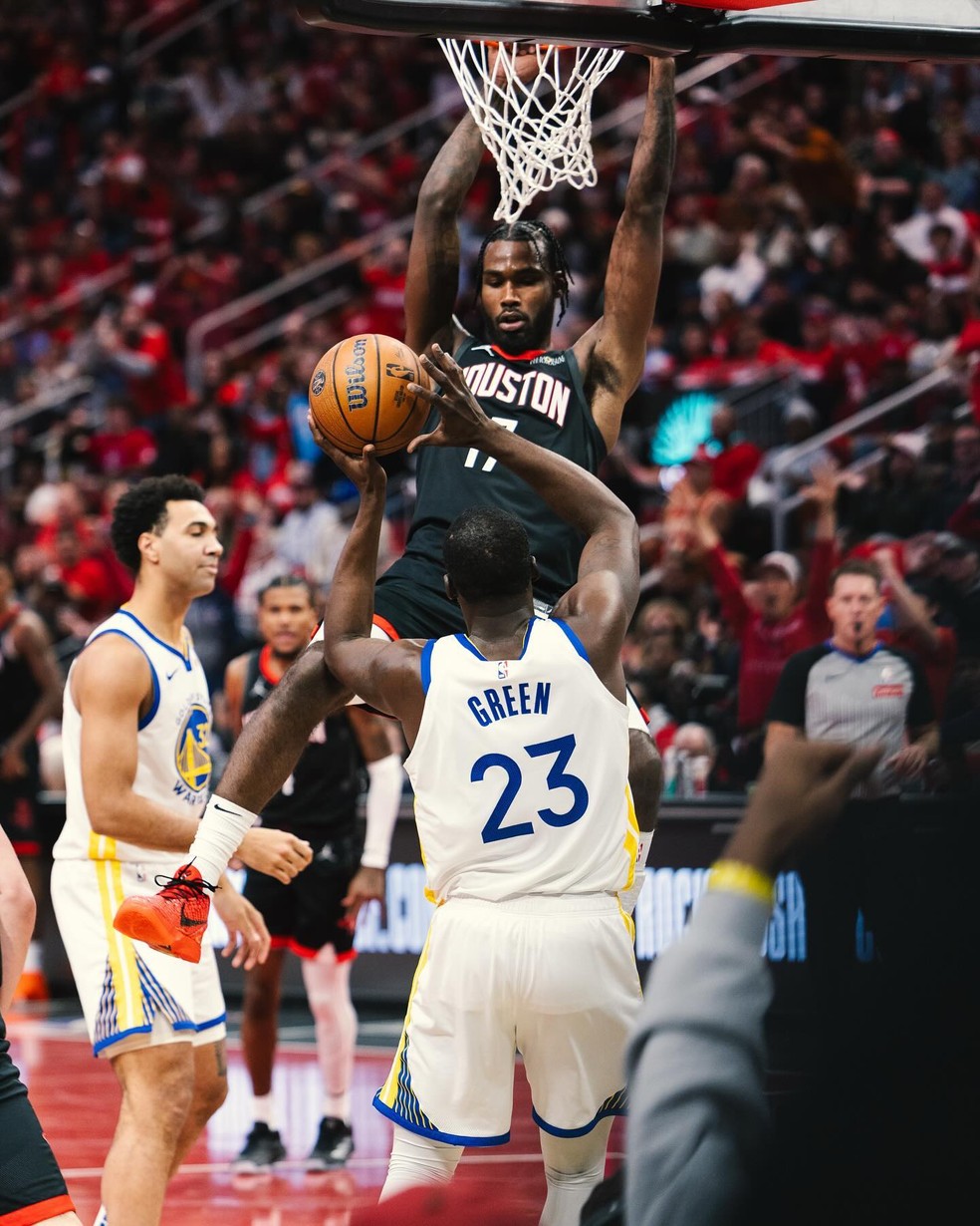 Tari Eason em partida pelo Houston Rockets — Foto: Reprodução / Instagram