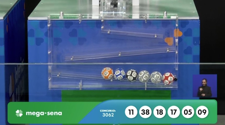 O sorteio do concurso 3.062 da Mega-Sena