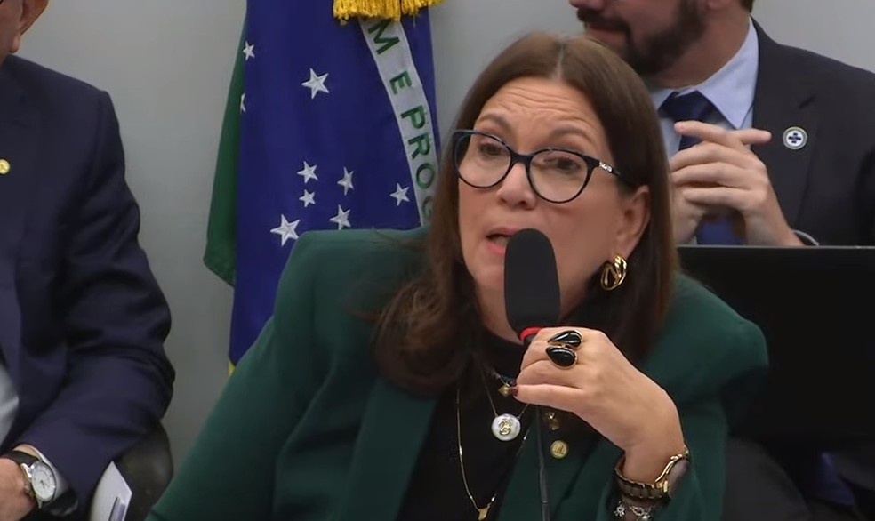 MP Bia Kicis does not agree with the end of Magnitsky sanctions against Moraes and his wife — Photo: Reproduction/TV Câmara