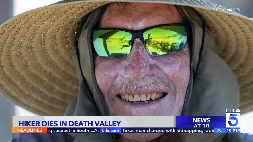 Steve Curry, 71 anos, morreu em dia que fez 50°C no Vale da Morte, nos EUA