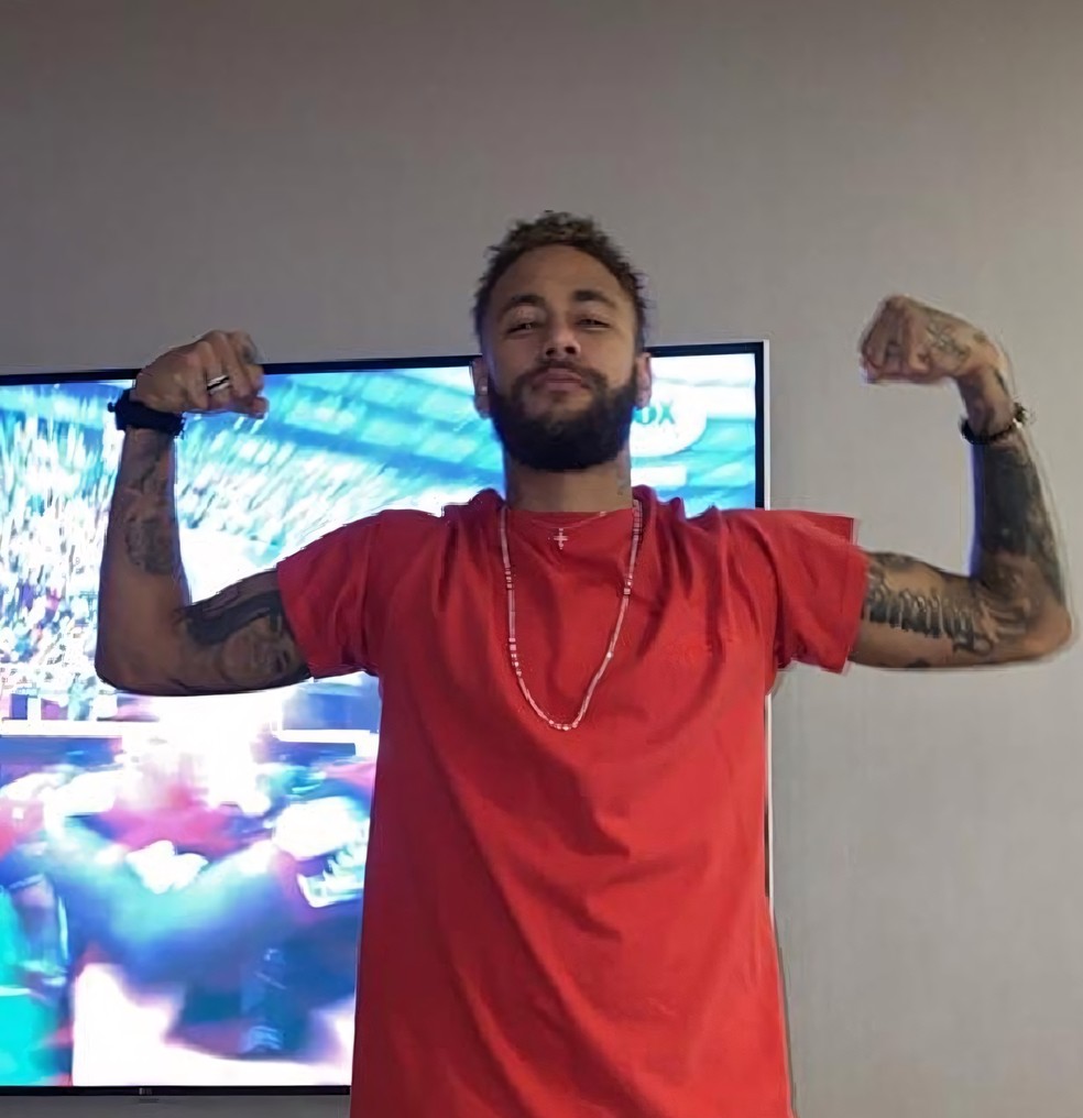 Neymar comemora título do Flamengo na Libertadores de 2019 — Foto: Instagram