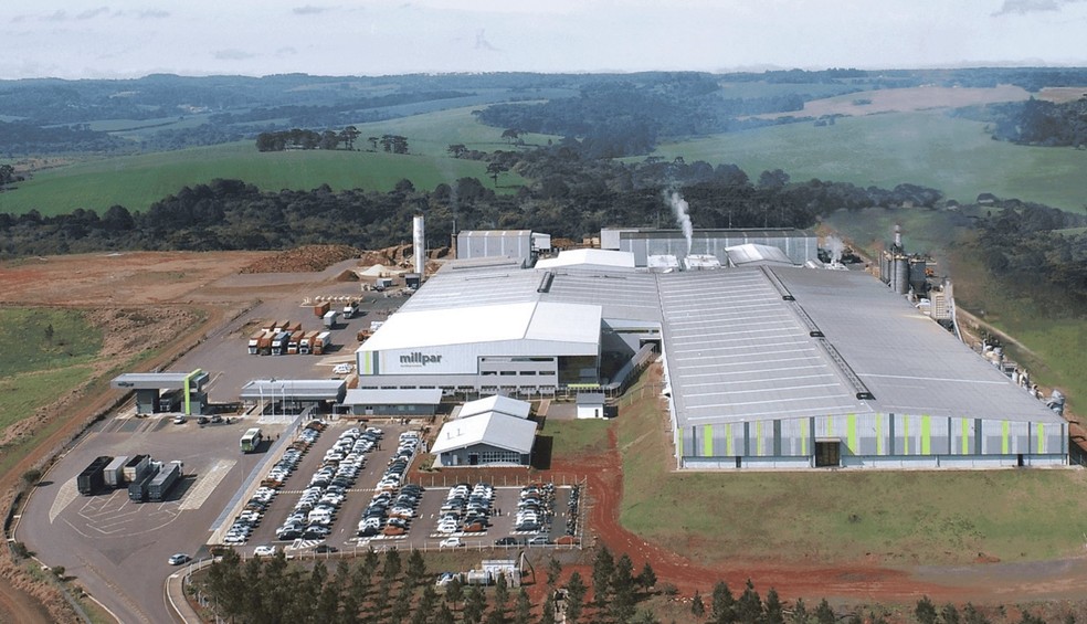 Sede da catarinense Millpar, de produtos de madeira: com exceção das áreas administrativas, a operação está parada — Foto: Divulgação/Millpar
