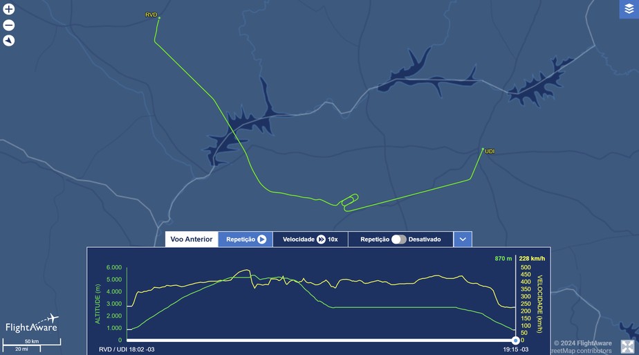 Avi&atilde;o da Voepass tem problema durante voo para Guarulhos e pousa em  Uberl&acirc;ndia