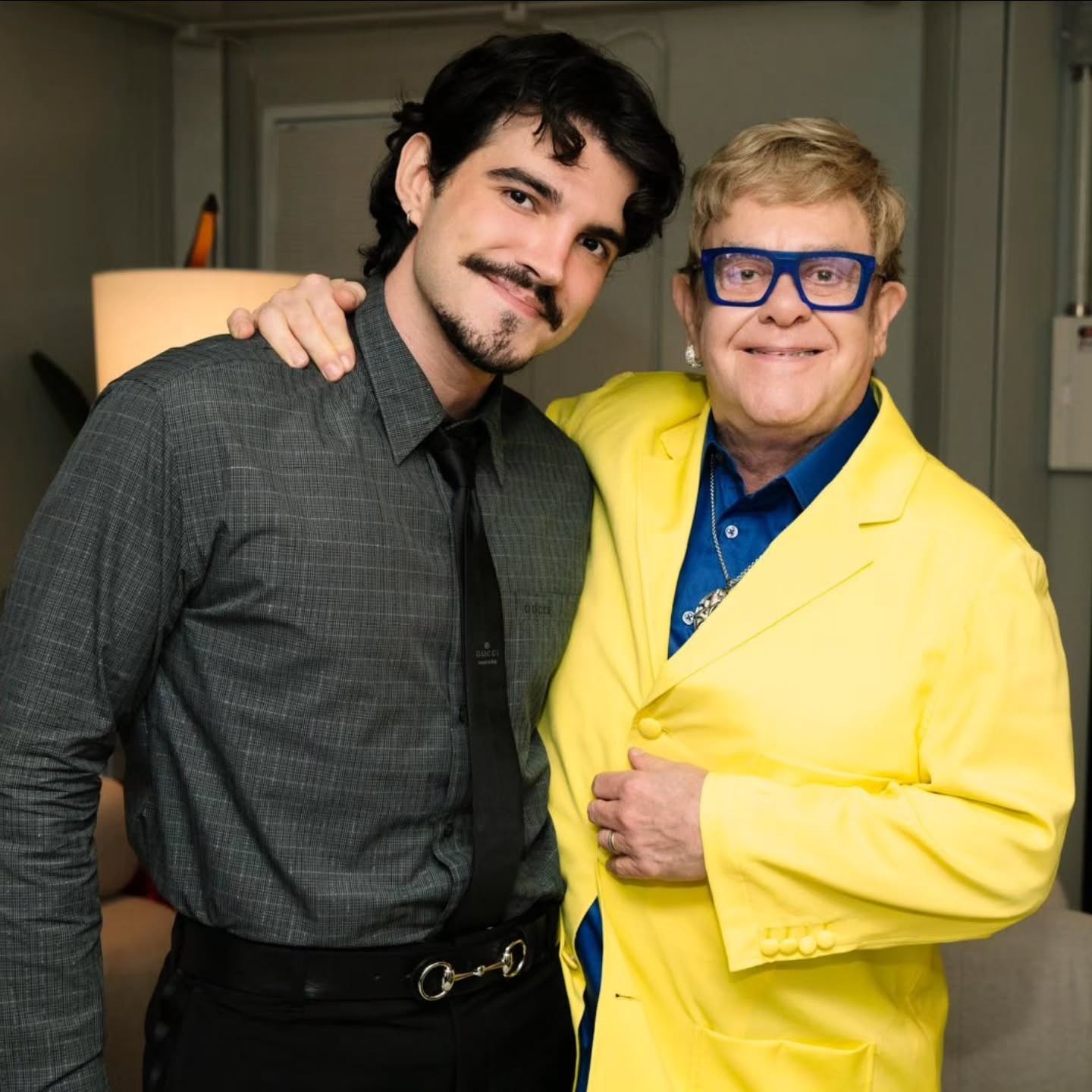 Jão tieta Elton John no Rock in Rio, e britânico responde post: 'Maravilhoso conhecê-lo' - Foto