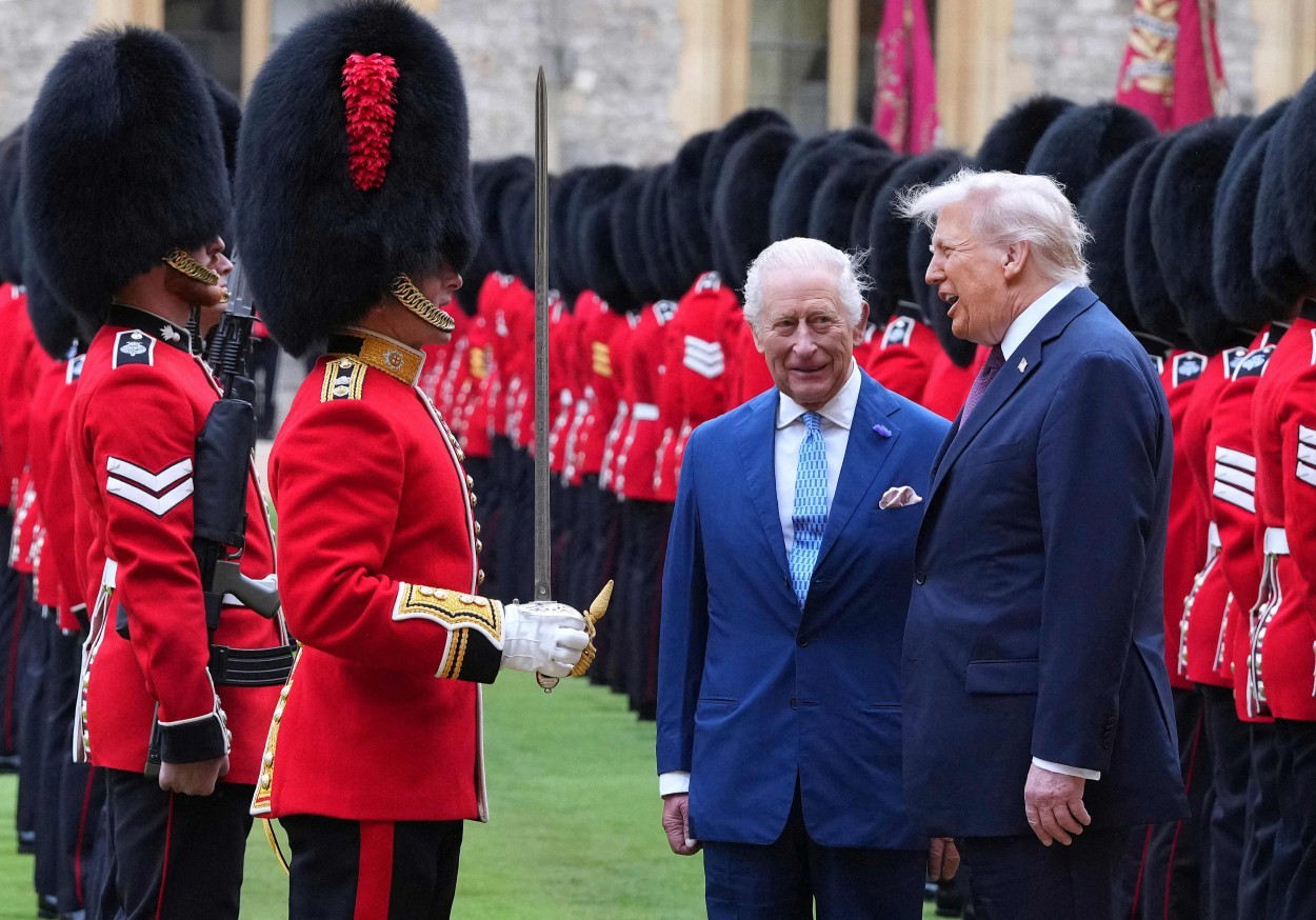 US President Donald Trump and First Lady Melania Trump arrive in the UK for an unprecedented state visit — Photo: Kirsty Wigglesworth